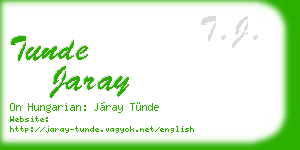 tunde jaray business card
