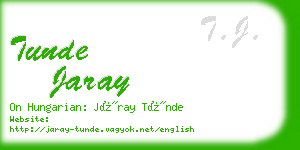 tunde jaray business card